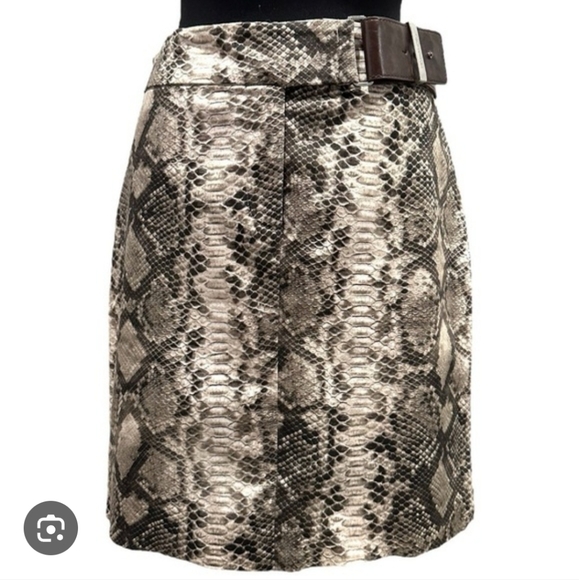 MICHAEL Michael Kors Dresses & Skirts - Michael Kors Brown Snakeskin Pencil Skirt